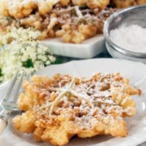 elderflower elderberry fritter dessert