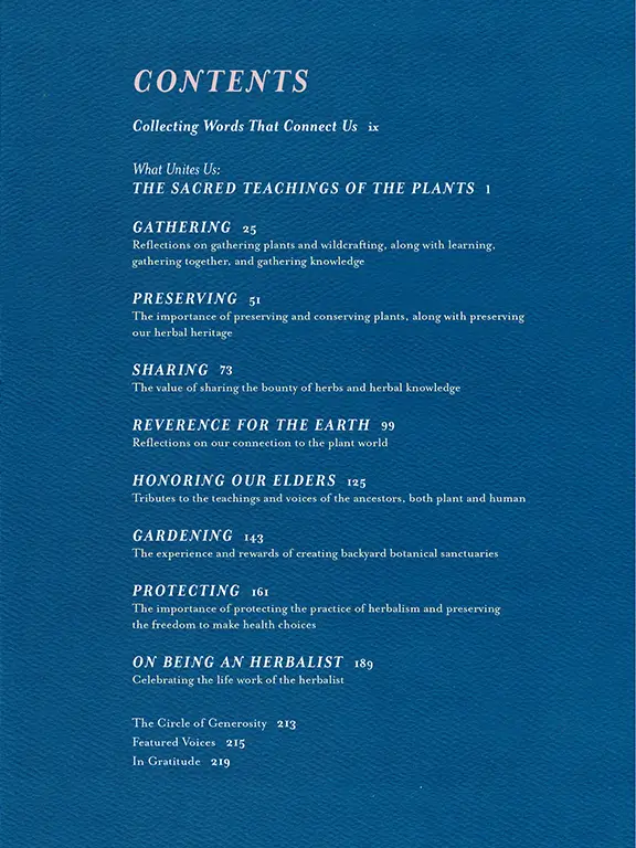 The Generosity of Plants 3 TOC c RosemaryGladstar GenerosityPlants toc