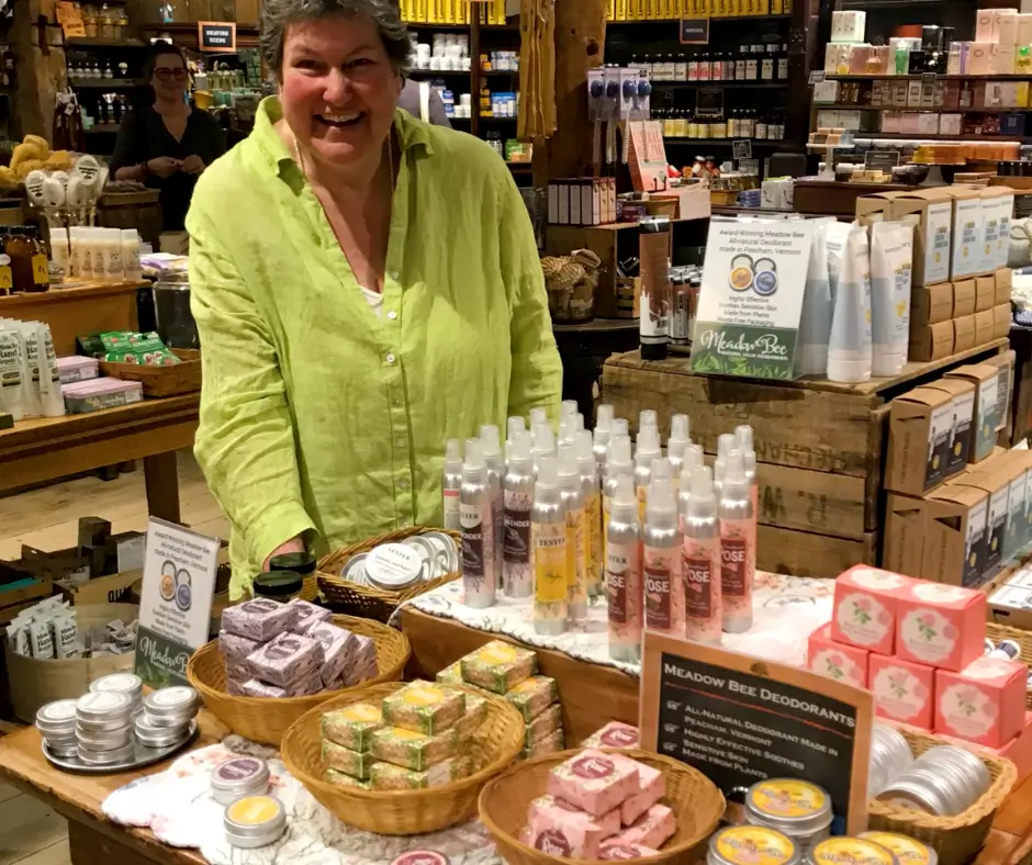 Wendy Mackenzie with her Meadowscape products